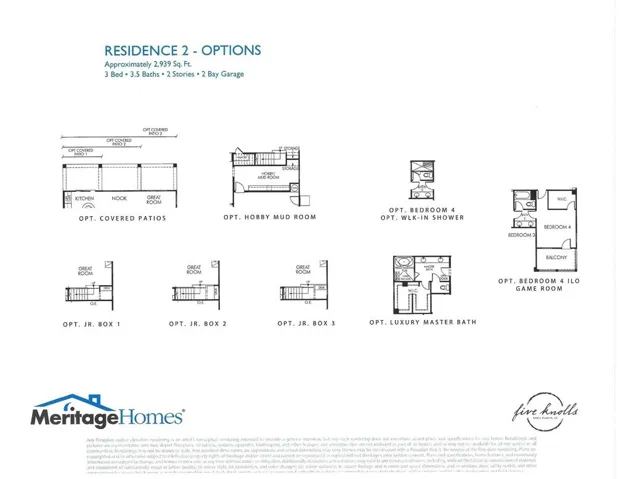 Builder Floorplan Options
shows 4th bedroom option