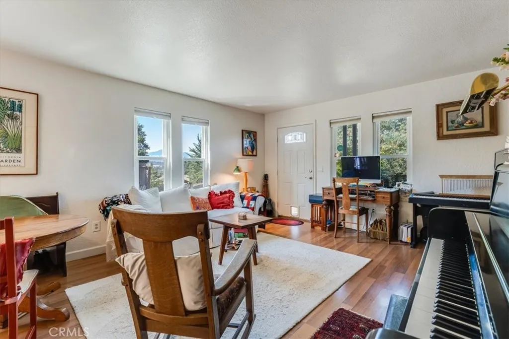 Looking at front door from kitchen.