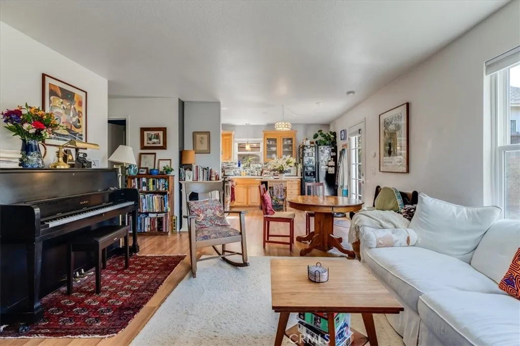 Living room and kitchen view.