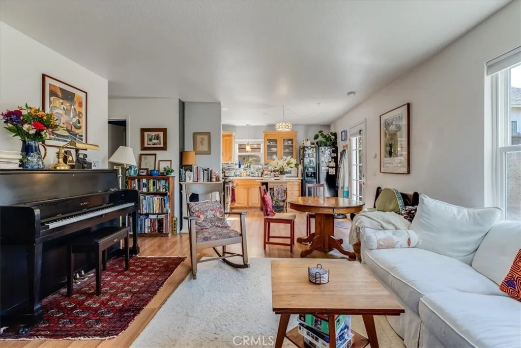 Living room and kitchen view.