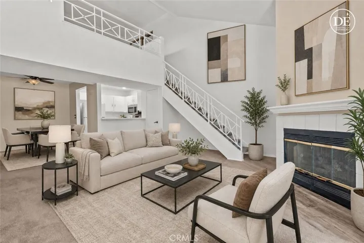virtually staged living room