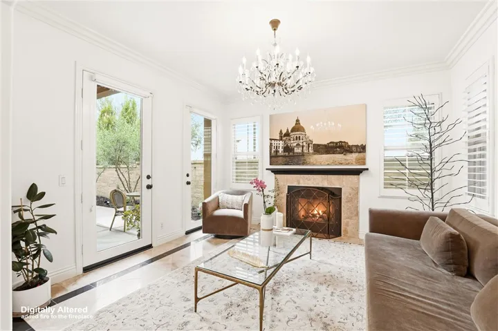 Living Room, 2 french doors