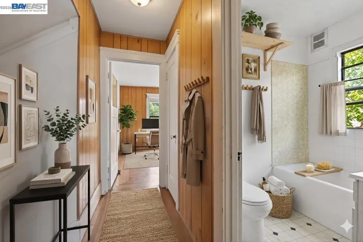 virtually staged bathroom upstairs