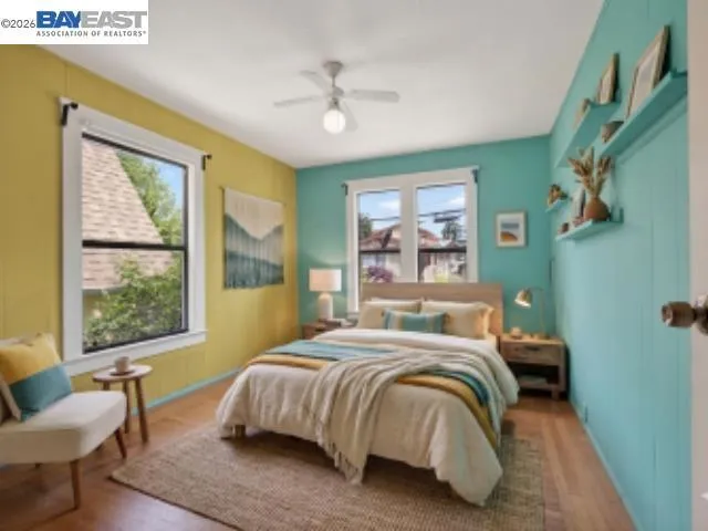 Virtually staged bedroom