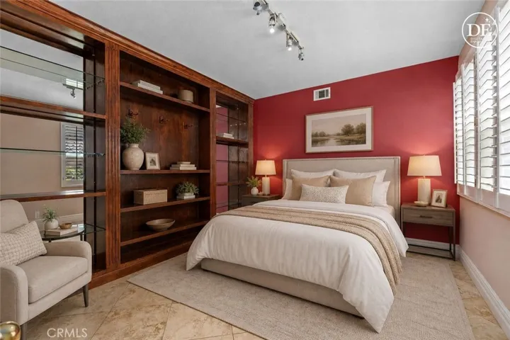 Virtually Staged | Downstairs Bedroom currently without a Closet