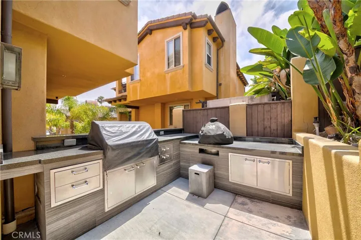 Gas grill & large smoker.