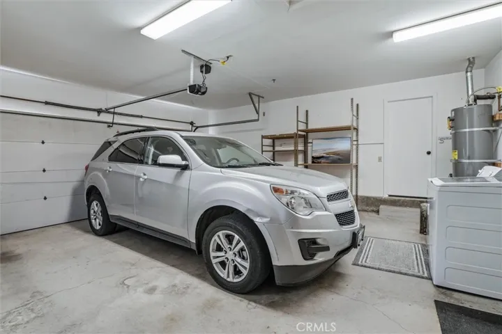 2-car garage and laundry area