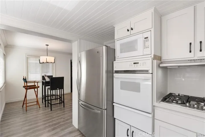 View from kitchen to the dining area