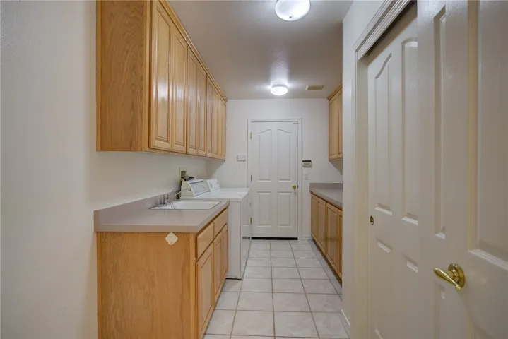 Laundry room off the garage