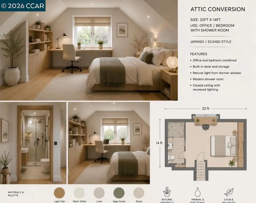 This is just one potential possibility you can do with the extra room upstairs. So much opportunity!
