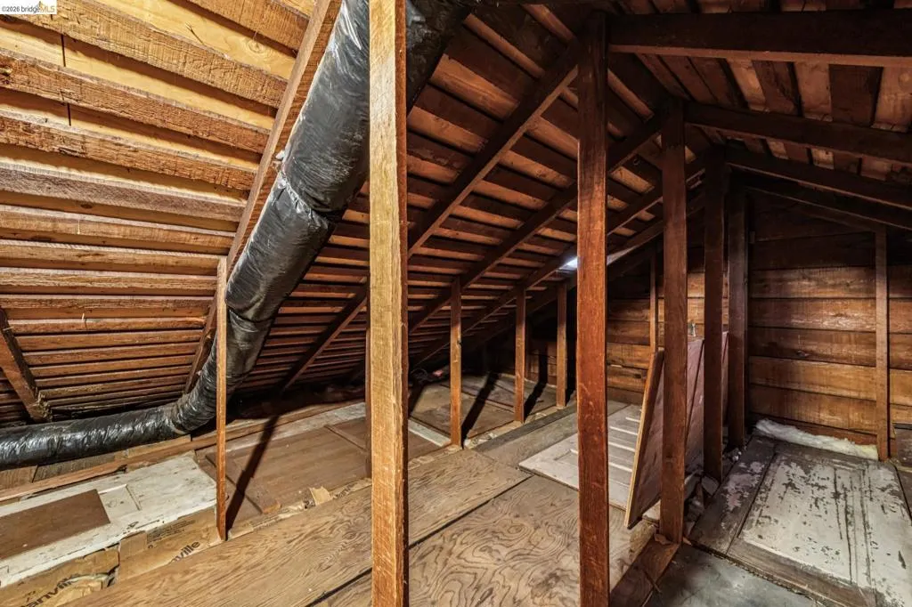 Tons of useful storage in the dormer area of the roof.