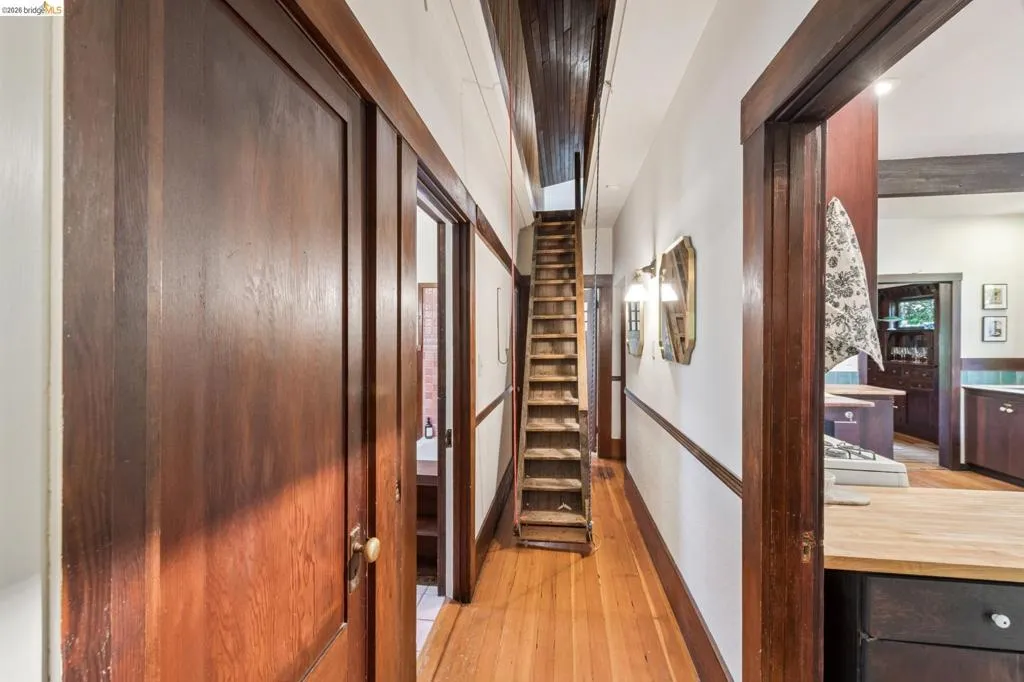 There is a pulldown stair case for interior access to the 430 sq. ft. attic!