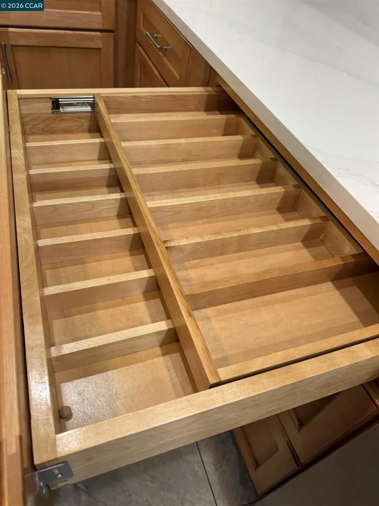 Two layer silverware drawer