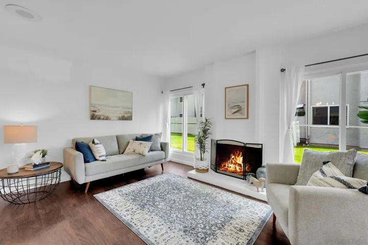fire in the fireplace