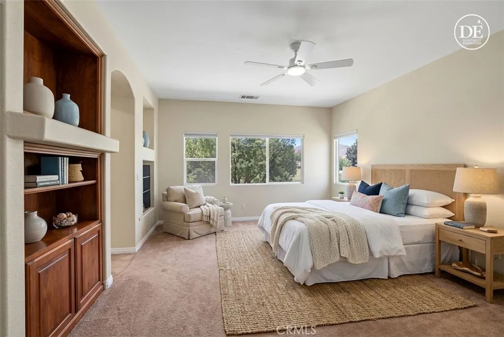 staged primary bedroom