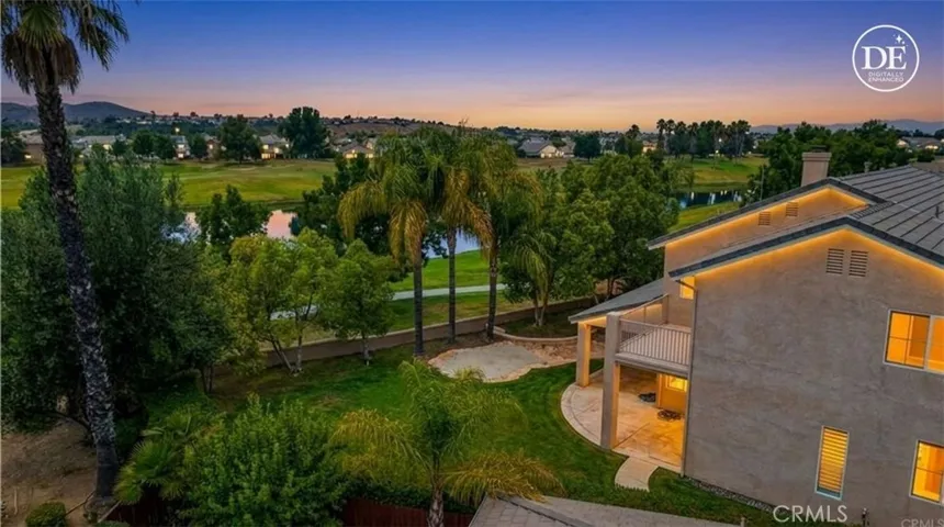 twilight enhanced backyard