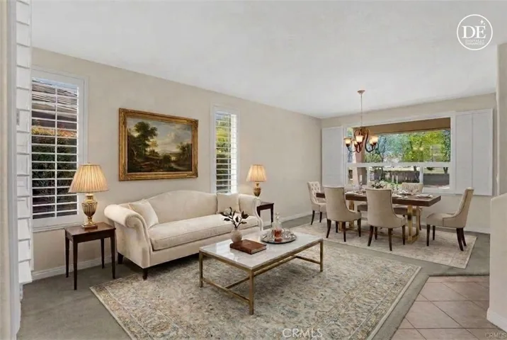 staged formal living space