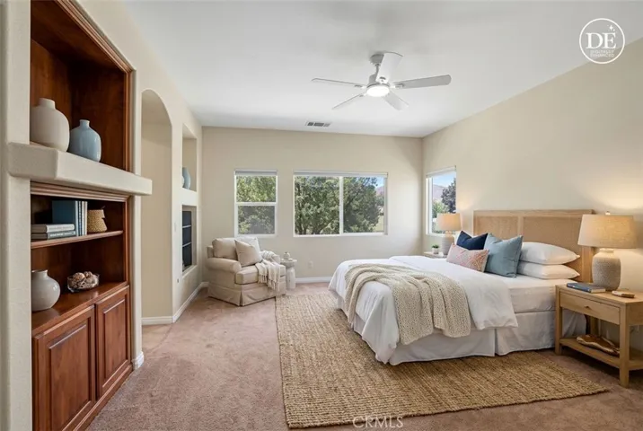 staged primary bedroom
