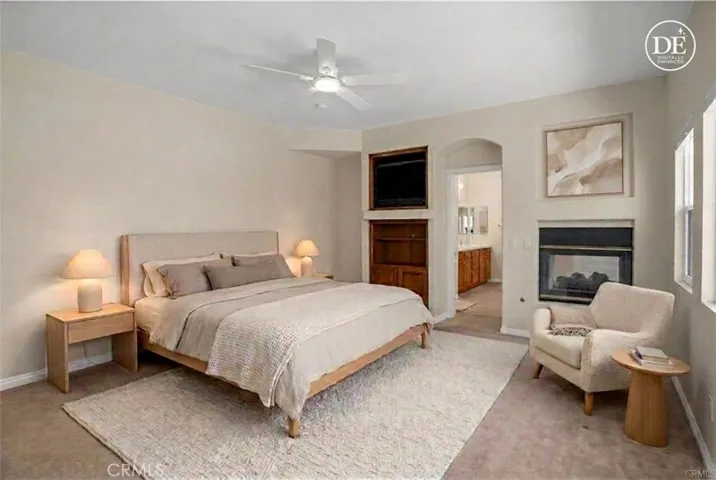staged primary bedroom