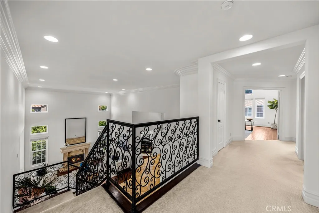 Elegant custom wrought iron staircase