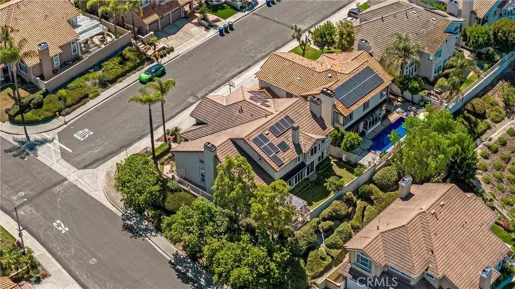 Paid-off solar panels on the house roof