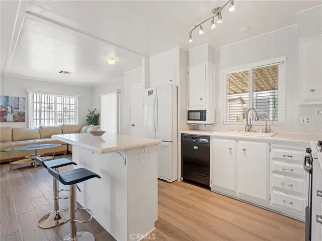 Kitchen with front door