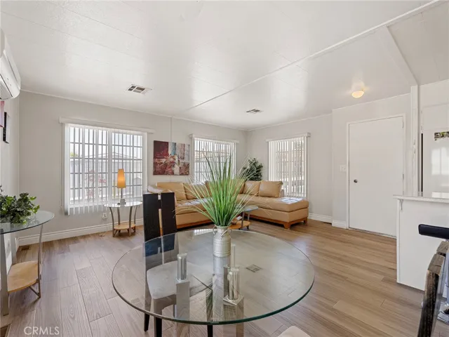 View of living room from dining area