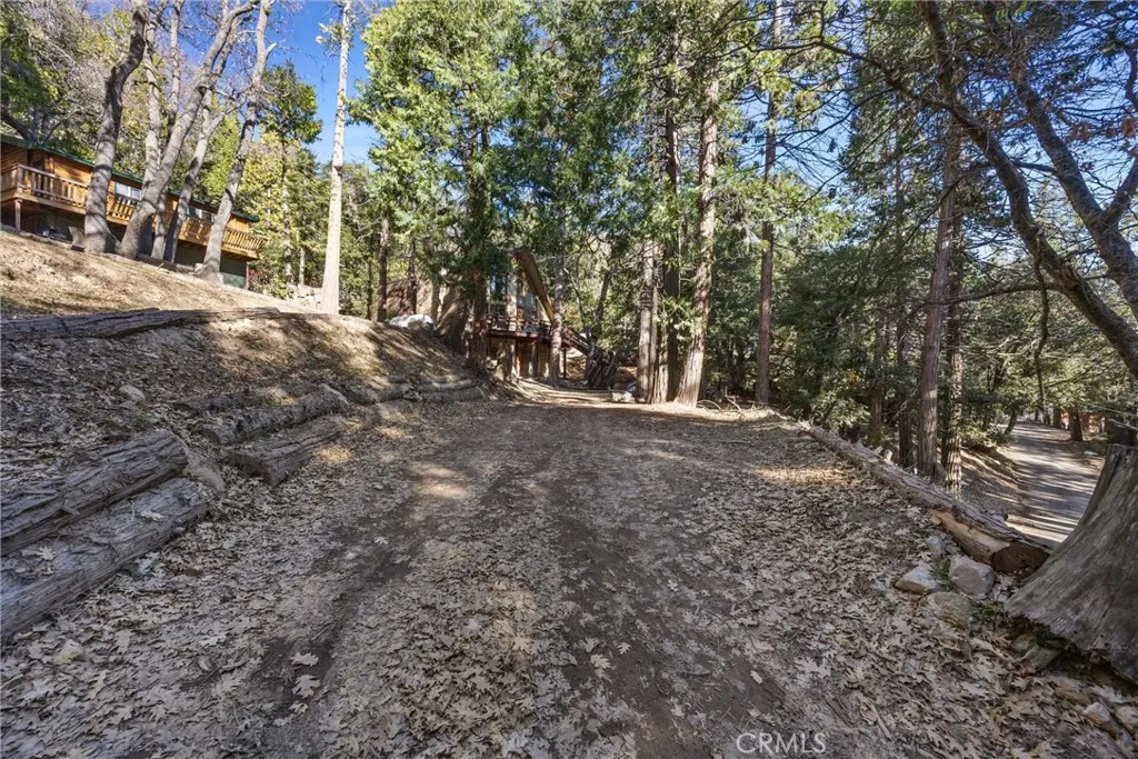 Long driveway for parking your vehicles and "toys"