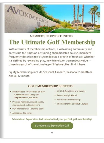 Avondale Membership Info