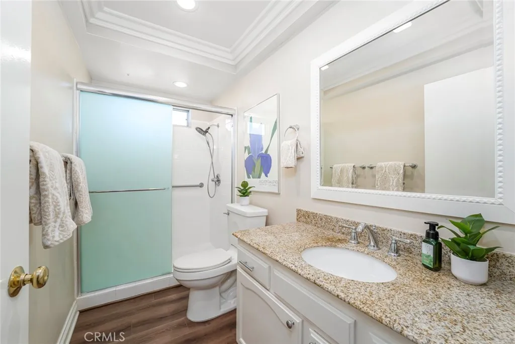 Walk in shower in guest bathroom