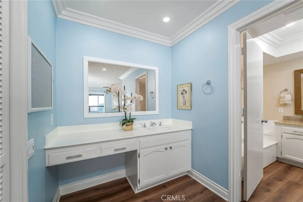 Dressing area sink.