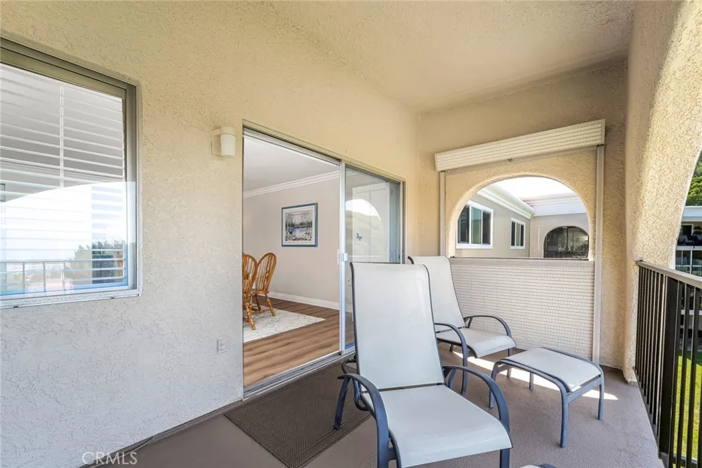 Balcony off the primary bedroom, only available in the Penthouse