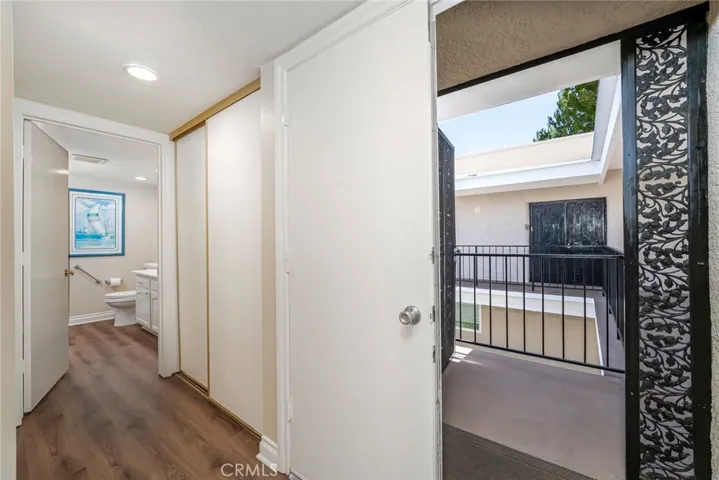 Private powder room right off the front door