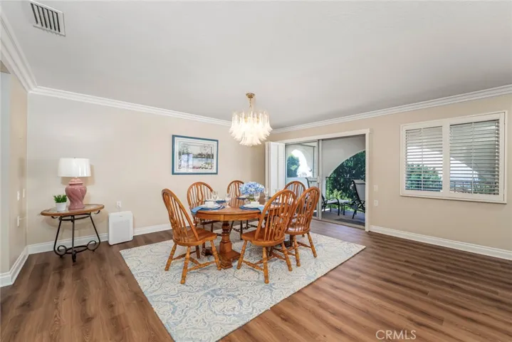 Large formal dining area with a view