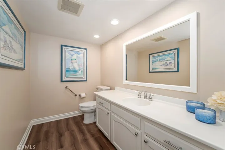 Large powder room