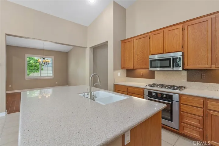 spacious kitchen island