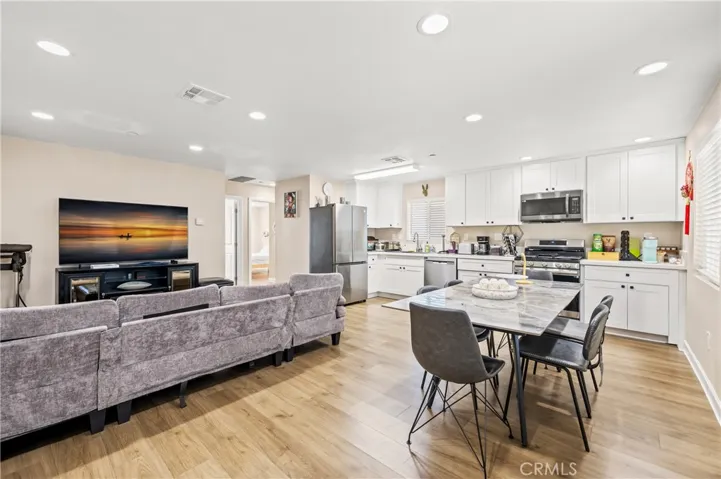 1957 Living, Dining & Kitchen Open floor pla