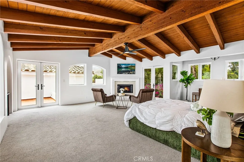 upstairs has a bedroom suite