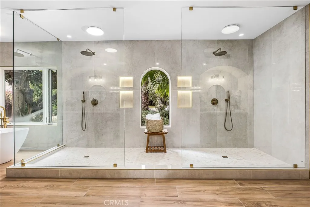primary bathroom has a 15 ft shower