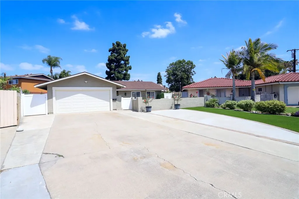 Front View and Extra Wide Driveway