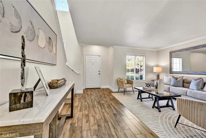 Entry with living room