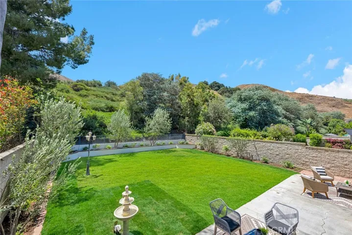 Spacious back yard backing to Chino Hills Park