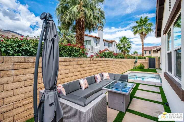 outdoor living with firepit