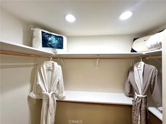 Spacious walk-in closet.