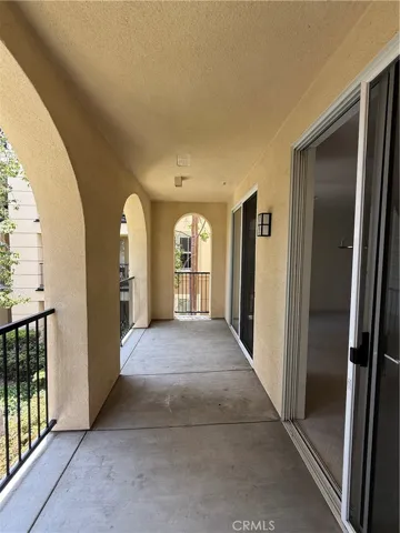 Long view of upper patio