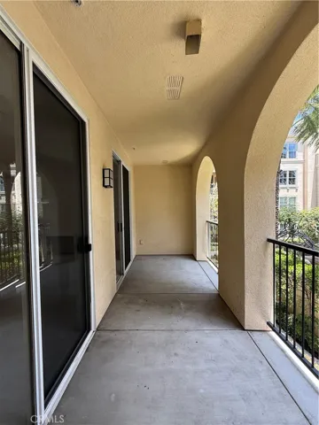 Long view of upper patio