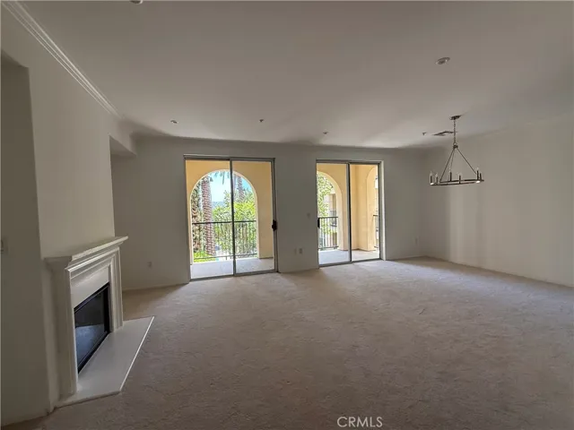 Views of living room from the front door