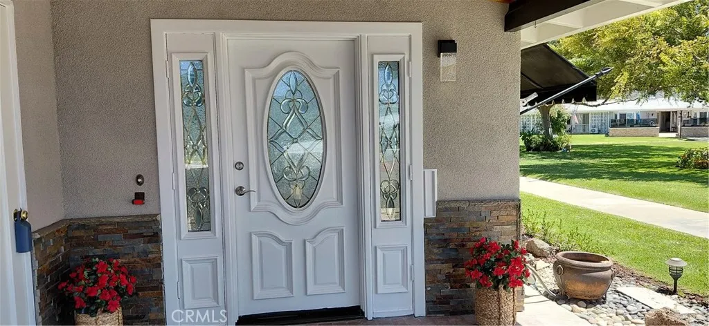 freshly painted front door