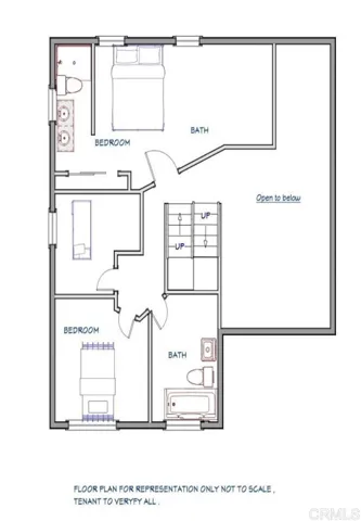 For representation only not to scale, tenant to verify all.