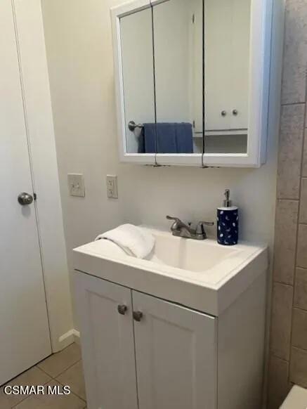 Hall bath vanity